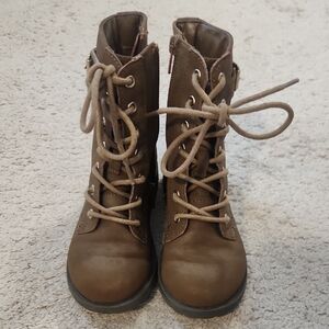 The Children's Place Brown Kids Combat Boots Size 12